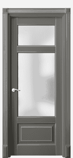 Дверь межкомнатная 0720 БКЛСС САТ. Цвет Бук классический серый серебро. Материал  Массив бука эмаль с патиной. Коллекция Lignum. Картинка.