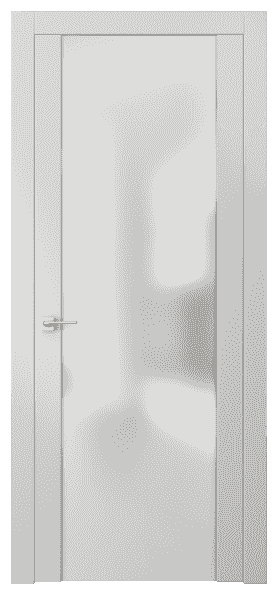 Дверь межкомнатная 4114 БШ САТ. Цвет Белый шёлк. Материал Ciplex ламинатин. Коллекция Planum. Картинка.