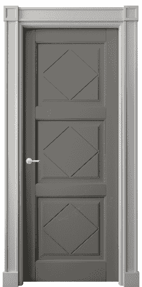 Дверь межкомнатная 6349 БНСР. Цвет Бук нейтральный серый. Материал Массив бука эмаль. Коллекция Toscana Rombo. Картинка.