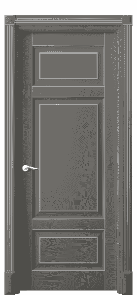 Дверь межкомнатная 0721 БКЛСС. Цвет Бук классический серый серебро. Материал  Массив бука эмаль с патиной. Коллекция Lignum. Картинка.