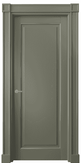 Дверь межкомнатная 6301 БОТС. Цвет Бук оливковый тёмный с серебром. Материал  Массив бука эмаль с патиной. Коллекция Toscana Plano. Картинка.
