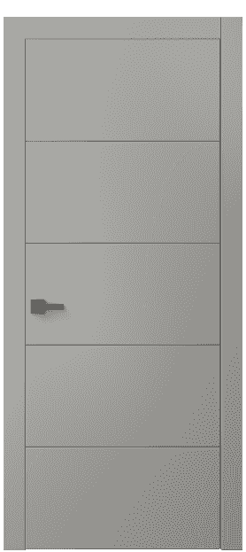 Дверь межкомнатная 8043 МНСР. Цвет Матовый нейтральный серый. Материал Гладкая эмаль. Коллекция Linea. Картинка.