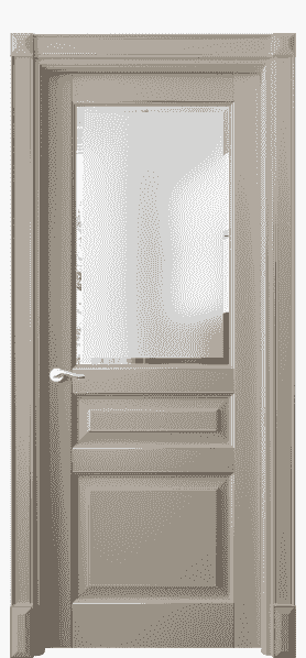 Дверь межкомнатная 0710 ББСКС САТ-Ф. Цвет Бук бисквитный серебро. Материал  Массив бука эмаль с патиной. Коллекция Lignum. Картинка.