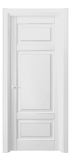 Дверь межкомнатная 0721 ББЛС. Цвет Бук белоснежный с серебром. Материал  Массив бука эмаль с патиной. Коллекция Lignum. Картинка.