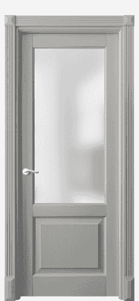 Дверь межкомнатная 0740 ДНСР САТ. Цвет Дуб нейтральный серый. Материал Массив дуба эмаль. Коллекция Lignum. Картинка.