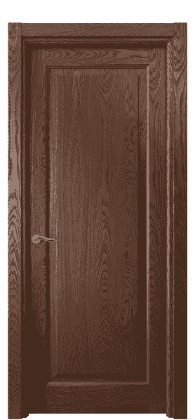 Дверь межкомнатная 0701 ДКЧ.Б. Цвет Дуб коньячный брашированный. Материал Массив дуба брашированный. Коллекция Lignum. Картинка.
