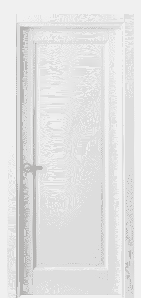 Дверь межкомнатная 1401 БШ . Цвет Белый шёлк. Материал Ciplex ламинатин. Коллекция Galant. Картинка.