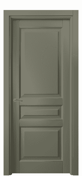 Дверь межкомнатная 0711 БОТП. Цвет Бук оливковый тёмный с позолотой. Материал  Массив бука эмаль с патиной. Коллекция Lignum. Картинка.