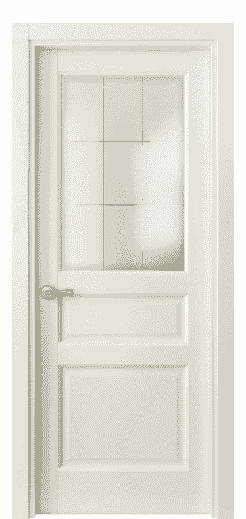 Дверь межкомнатная 1432 ММБ Cатинированное стекло лофт. Цвет Матовый молочно-белый. Материал Гладкая эмаль. Коллекция Galant. Картинка.