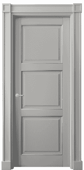 Дверь межкомнатная 6309 БНСРС. Цвет Бук нейтральный серый с серебром. Материал  Массив бука эмаль с патиной. Коллекция Toscana Plano. Картинка.