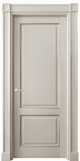 Дверь межкомнатная 6303 БСБЖС. Цвет Бук светло-бежевый серебро. Материал  Массив бука эмаль с патиной. Коллекция Toscana Plano. Картинка.