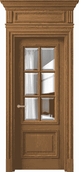 Дверь межкомнатная 7312 ДПР.М ДВ ЗЕР Ф. Цвет Дуб пряный матовый. Материал Массив дуба матовый. Коллекция Antique. Картинка.