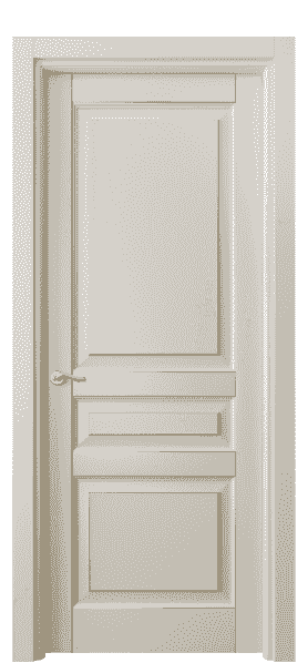 Дверь межкомнатная 0711 БОСП. Цвет Бук облачный серый позолота. Материал  Массив бука эмаль с патиной. Коллекция Lignum. Картинка.
