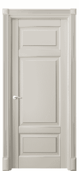 Дверь межкомнатная 0721 БОСС. Цвет Бук облачный серый серебро. Материал  Массив бука эмаль с патиной. Коллекция Lignum. Картинка.