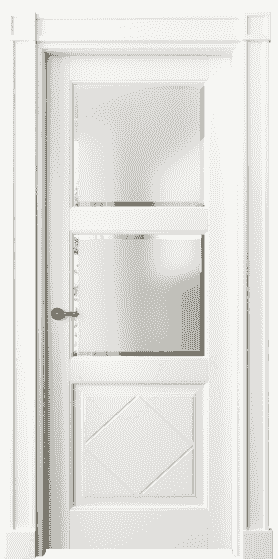 Дверь межкомнатная 6348 БЖМ САТ-Ф. Цвет Бук жемчуг. Материал Массив бука эмаль. Коллекция Toscana Rombo. Картинка.