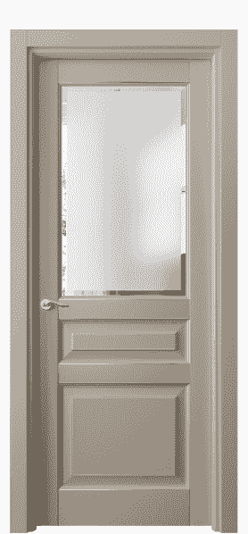 Дверь межкомнатная 0710 ББСКП САТ-Ф. Цвет Бук бисквитный позолота. Материал  Массив бука эмаль с патиной. Коллекция Lignum. Картинка.