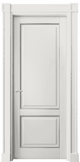 Дверь межкомнатная 6303 БСРС. Цвет Бук серый с серебром. Материал  Массив бука эмаль с патиной. Коллекция Toscana Plano. Картинка.