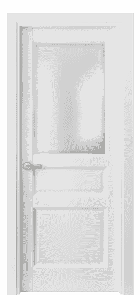 Дверь межкомнатная 1432 БШ САТ. Цвет Белый шёлк. Материал Ciplex ламинатин. Коллекция Galant. Картинка.