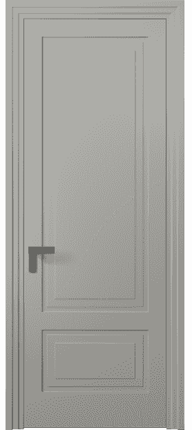 Дверь межкомнатная 8341 МНСР. Цвет Матовый нейтральный серый. Материал Гладкая эмаль. Коллекция Rocca. Картинка.