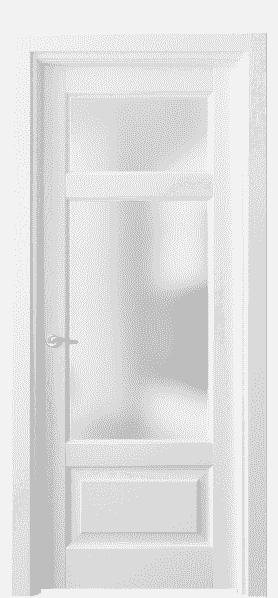 Дверь межкомнатная 0720 ДБС САТ. Цвет Дуб белоснежный. Материал Массив дуба эмаль. Коллекция Lignum. Картинка.