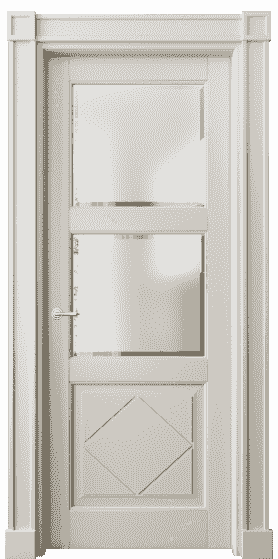 Дверь межкомнатная 6348 БОС САТ Ф. Цвет Бук облачный серый. Материал Массив бука эмаль. Коллекция Toscana Rombo. Картинка.