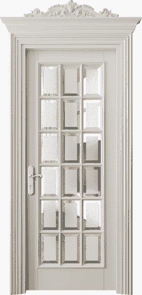 Дверь межкомнатная 6510 БОС САТ-Ф. Цвет Бук облачный серый. Материал Массив бука эмаль. Коллекция Imperial. Картинка.