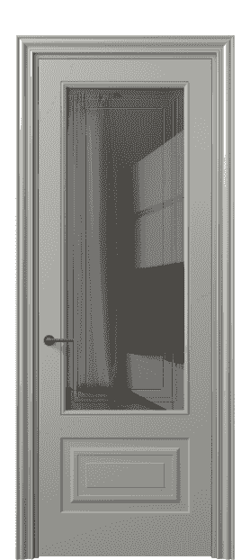 Дверь межкомнатная 8442 МНСР Серое с гравировкой. Цвет Матовый нейтральный серый. Материал Гладкая эмаль. Коллекция Mascot. Картинка.