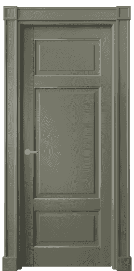 Дверь межкомнатная 6307 БОТС. Цвет Бук оливковый тёмный с серебром. Материал  Массив бука эмаль с патиной. Коллекция Toscana Plano. Картинка.