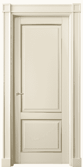 Дверь межкомнатная 6303 БМЦП. Цвет Бук марципановый позолота. Материал  Массив бука эмаль с патиной. Коллекция Toscana Plano. Картинка.