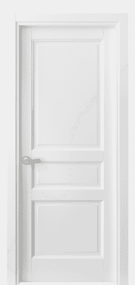 Дверь межкомнатная 1431 БШ . Цвет Белый шёлк. Материал Ciplex ламинатин. Коллекция Galant. Картинка.