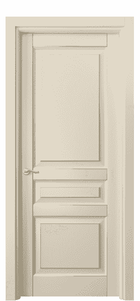 Дверь межкомнатная 0711 БМЦП. Цвет Бук марципановый с позолотой. Материал  Массив бука эмаль с патиной. Коллекция Lignum. Картинка.