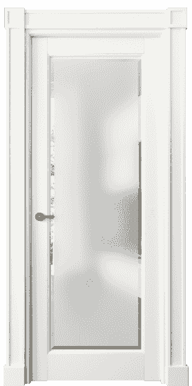 Дверь межкомнатная 6300 БЖМ САТ-Ф. Цвет Бук жемчуг. Материал Массив бука эмаль. Коллекция Toscana Rombo. Картинка.