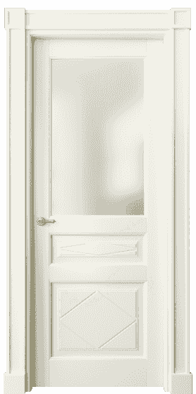 Дверь межкомнатная 6344 МБМ САТ. Цвет Бук молочно-белый. Материал Массив бука эмаль. Коллекция Toscana Rombo. Картинка.