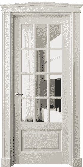 Дверь межкомнатная 6313 БОС Зеркало. Цвет Бук облачный серый. Материал Массив бука эмаль. Коллекция Toscana Grigliato. Картинка.