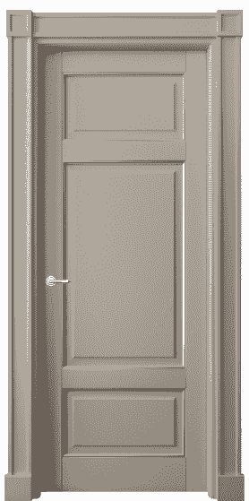 Дверь межкомнатная 6307 ББСКС. Цвет Бук бисквитный с серебром. Материал  Массив бука эмаль с патиной. Коллекция Toscana Plano. Картинка.
