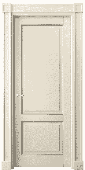 Дверь межкомнатная 6303 БМЦС. Цвет Бук марципановый с серебром. Материал  Массив бука эмаль с патиной. Коллекция Toscana Plano. Картинка.