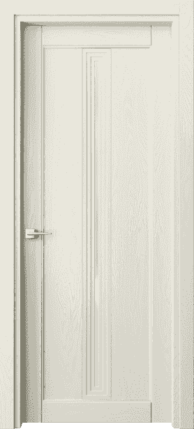 Дверь межкомнатная 6123 ДМБ САТ. Цвет Дуб молочно-белый. Материал Массив дуба эмаль. Коллекция Ego. Картинка.