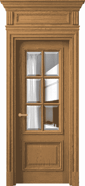 Дверь межкомнатная 7312 ДСЛ.М ДВ ЗЕР Ф. Цвет Дуб солнечный матовый. Материал Массив дуба матовый. Коллекция Antique. Картинка.