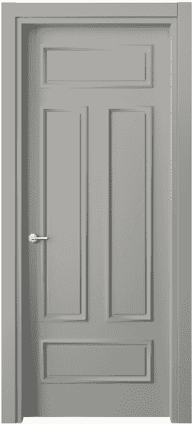 Дверь межкомнатная 8143 МНСР. Цвет Матовый нейтральный серый. Материал Гладкая эмаль. Коллекция Paris. Картинка.