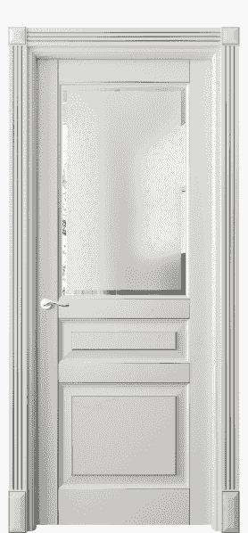 Дверь межкомнатная 0710 БСРС САТ-Ф. Цвет Бук серый серебро. Материал  Массив бука эмаль с патиной. Коллекция Lignum. Картинка.
