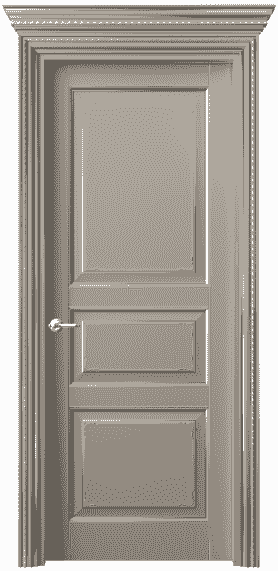Дверь межкомнатная 6231 ББСКС. Цвет Бук бисквитный серебро. Материал  Массив бука эмаль с патиной. Коллекция Royal. Картинка.