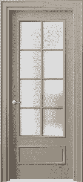 Дверь межкомнатная 8112 МБСК САТ. Цвет Матовый бисквитный. Материал Гладкая эмаль. Коллекция Paris. Картинка.