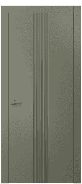 Дверь межкомнатная 8042 МОТ. Цвет Матовый оливковый тёмный. Материал Гладкая эмаль. Коллекция Linea. Картинка.