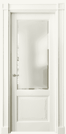 Дверь межкомнатная 6322 МБМ САТ-Ф. Цвет Бук молочно-белый. Материал Массив бука эмаль. Коллекция Toscana Elegante. Картинка.