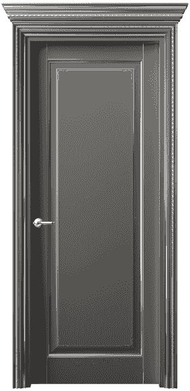 Дверь межкомнатная 6201 БКЛСС. Цвет Бук классический серый серебро. Материал  Массив бука эмаль с патиной. Коллекция Royal. Картинка.