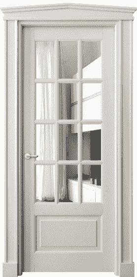 Дверь межкомнатная 6313 БОС Зеркало. Цвет Бук облачный серый. Материал Массив бука эмаль. Коллекция Toscana Grigliato. Картинка.