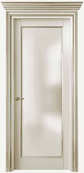 Дверь межкомнатная 6202 БМЦП САТ. Цвет Бук марципановый позолота. Материал  Массив бука эмаль с патиной. Коллекция Royal. Картинка.