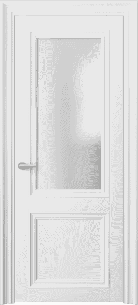 Дверь межкомнатная 2524 БШ САТ. Цвет Белый шёлк. Материал Ciplex ламинатин. Коллекция Centro. Картинка.