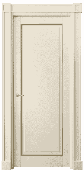 Дверь межкомнатная 6301 БМЦП. Цвет Бук марципановый с позолотой. Материал  Массив бука эмаль с патиной. Коллекция Toscana Plano. Картинка.