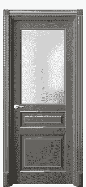 Дверь межкомнатная 0710 БКЛСС САТ. Цвет Бук классический серый с серебром. Материал  Массив бука эмаль с патиной. Коллекция Lignum. Картинка.
